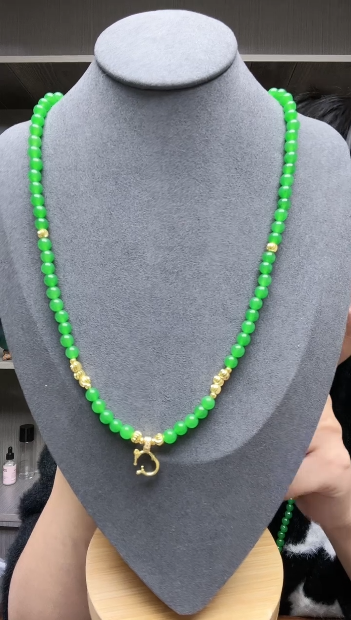 【闪购商品】翡翠项链14K金镶嵌项链