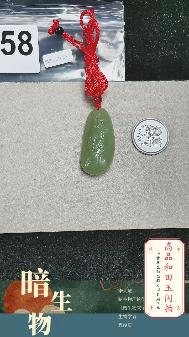 【闪购商品】和田玉吊坠(赠链)未镶嵌258