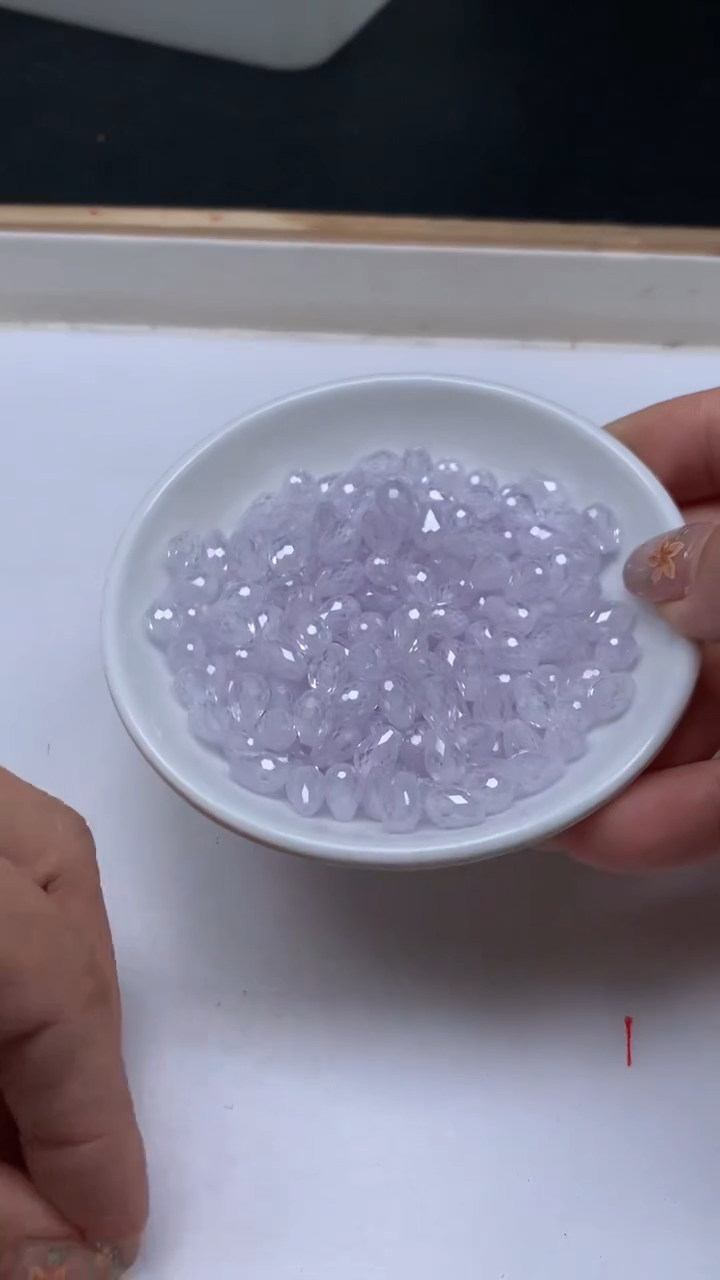 未镶嵌天然锆石散珠D732冰紫锆石水滴6*8mm4颗9.9元