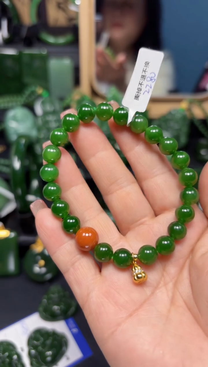 【闪购商品】和田玉（碧玉）手串未镶嵌1