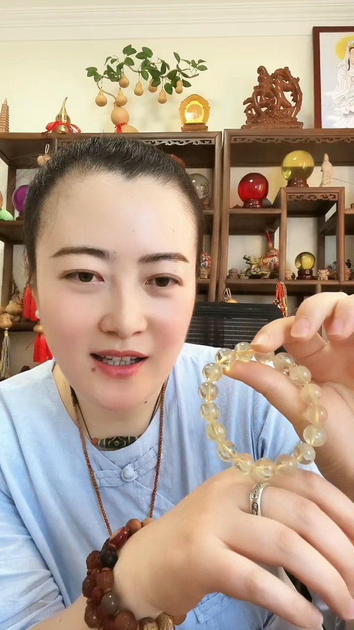 韬***?黄色大珠 单圈手链
