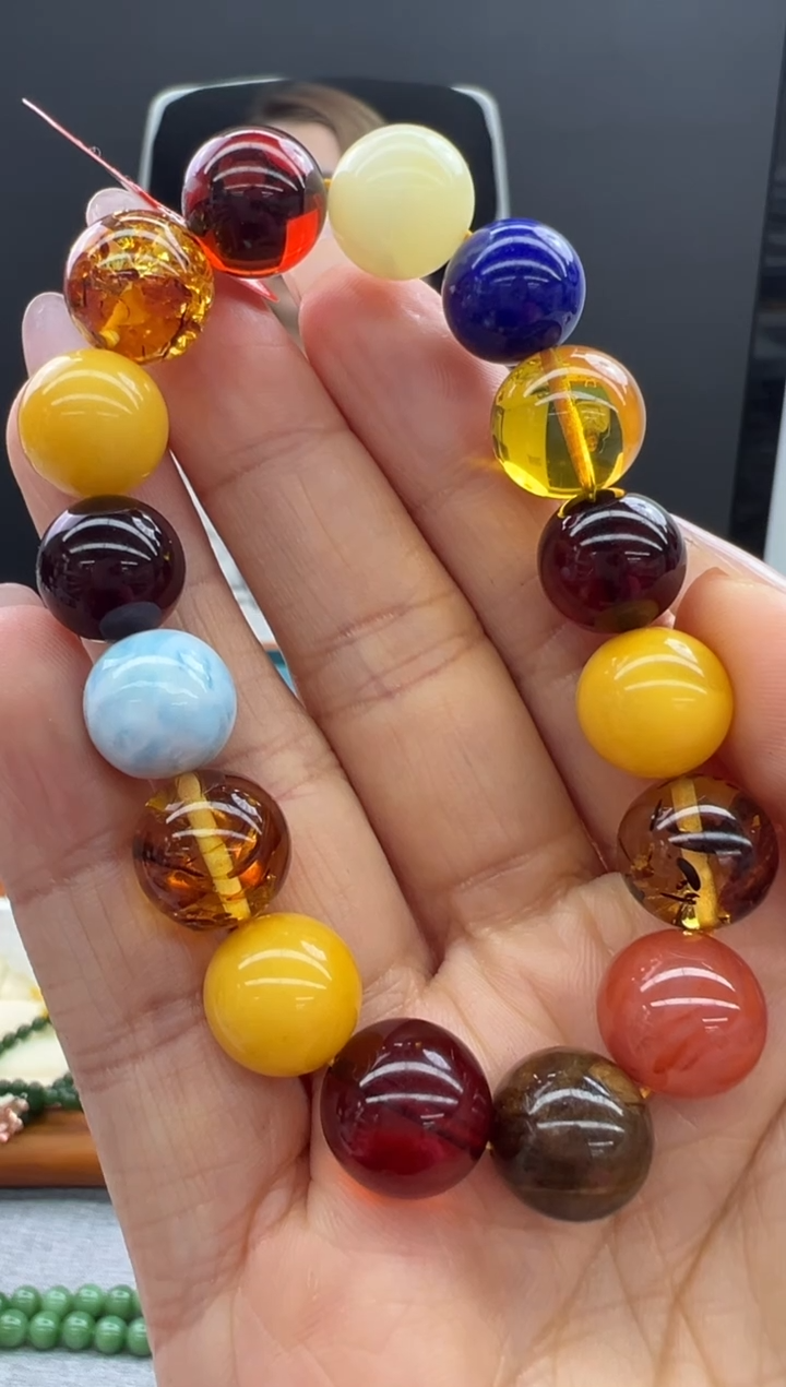 【闪购商品】琥珀手链未镶嵌168秒拍号