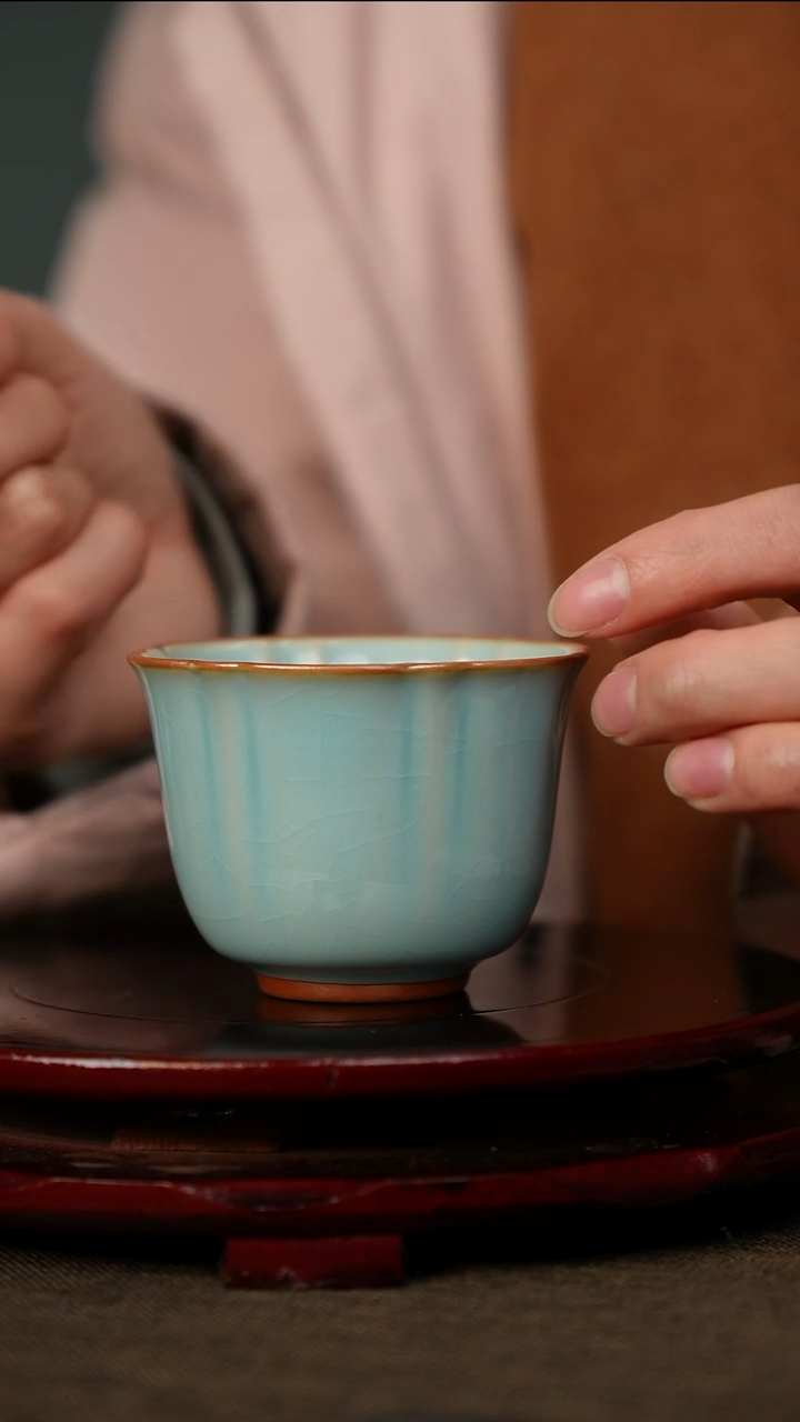 全品 天蓝 桃花杯  
