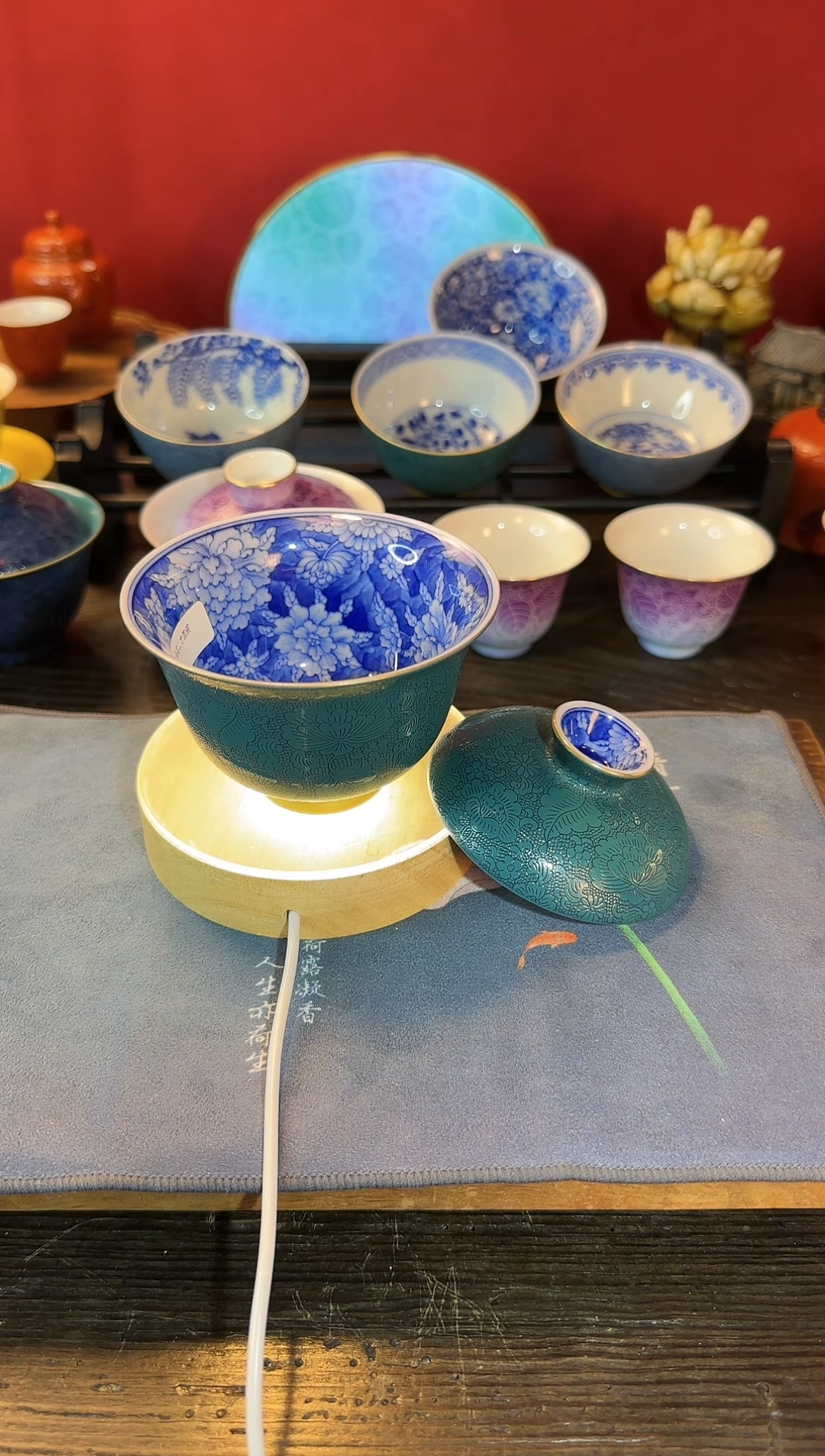 【闪购商品】景德镇手工扒花陶瓷茶具