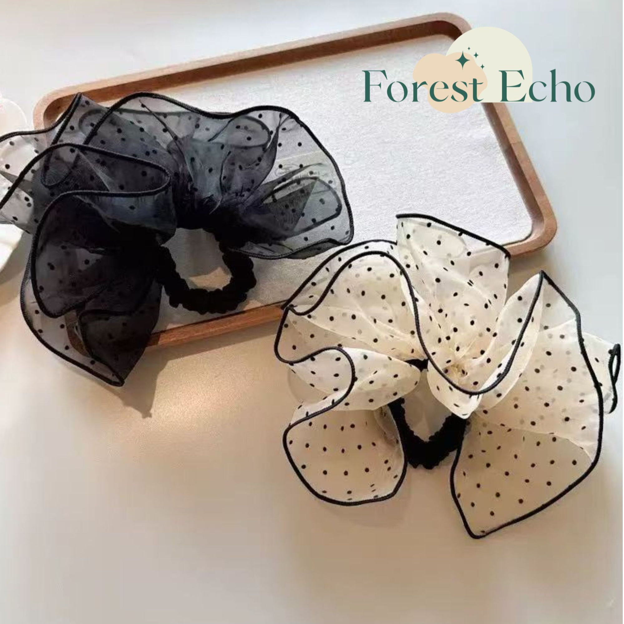  Forest Echo 韩版东大门新款发饰气质波点发圈高级感发绳