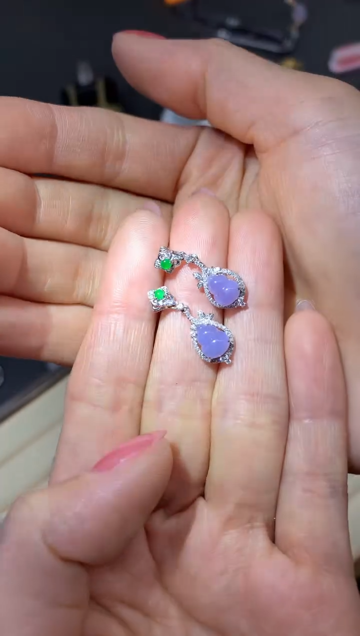 【闪购商品】翡翠耳饰18K金镶嵌|不退不换