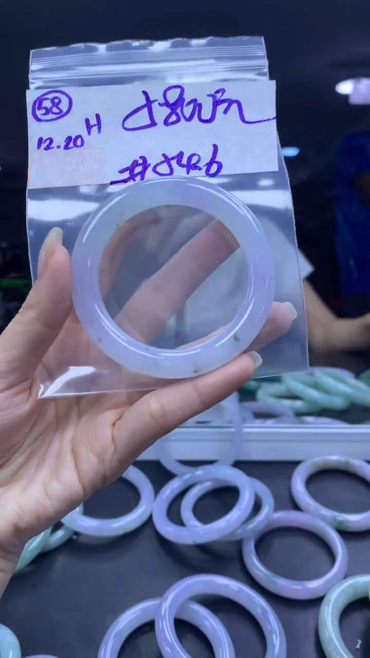 未镶嵌定制翡翠58手镯54.6+5800元+拍一发一