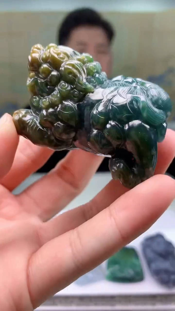 【闪购商品】定制翡翠未镶嵌4917bb-毛货挂件48