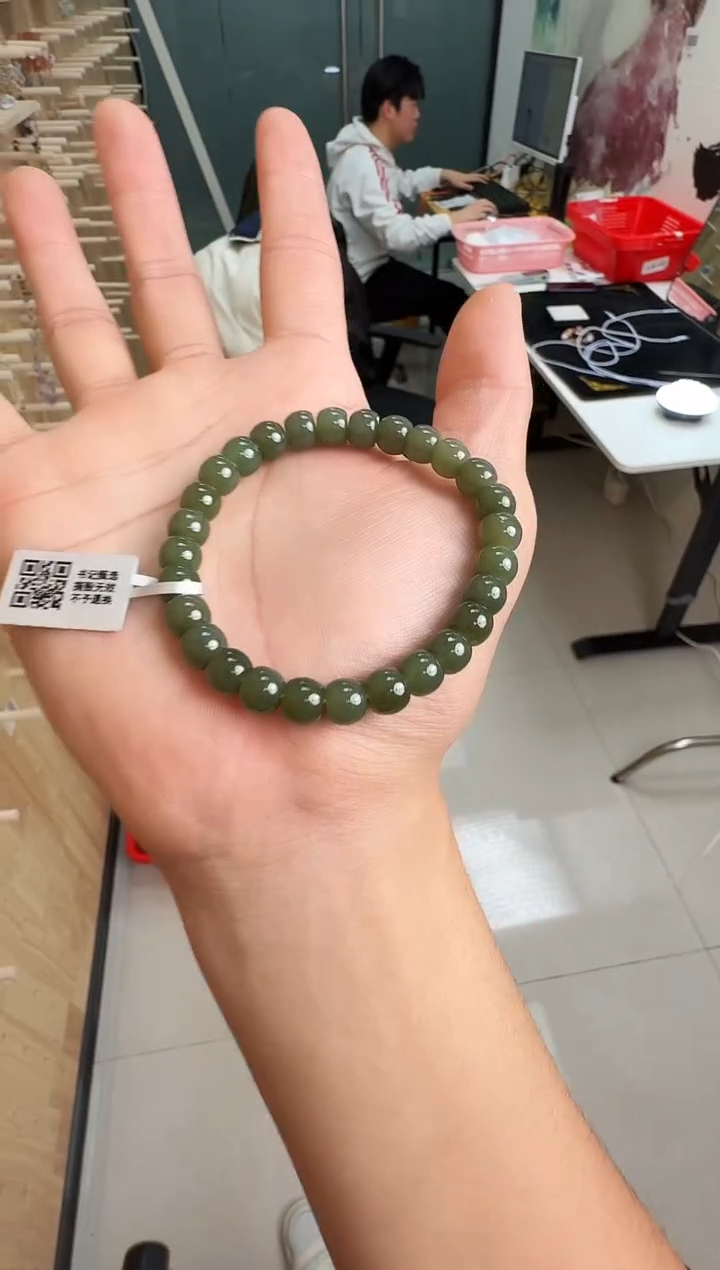 未镶嵌手链和田玉村0264 约7mm