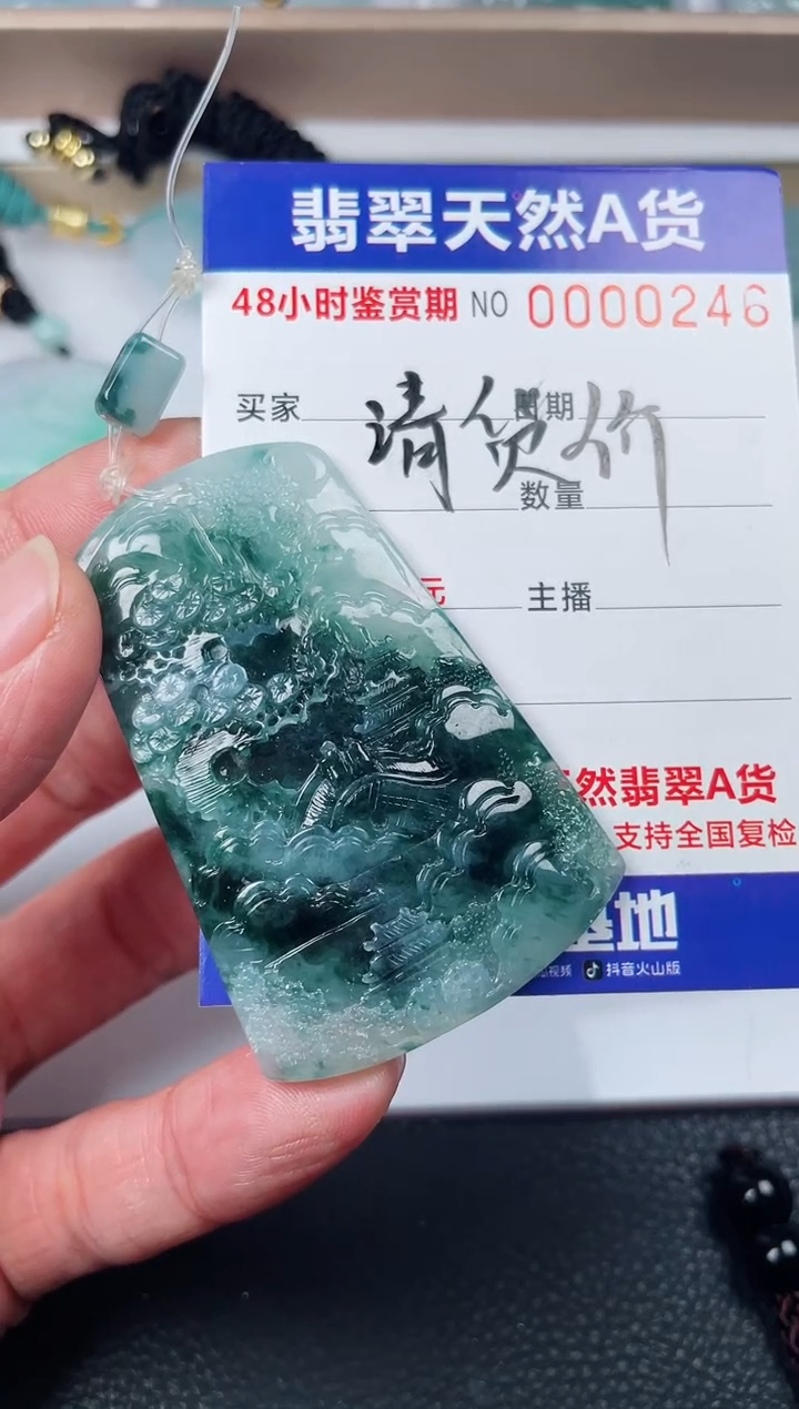 【闪购商品】翡翠颈饰未镶嵌山水