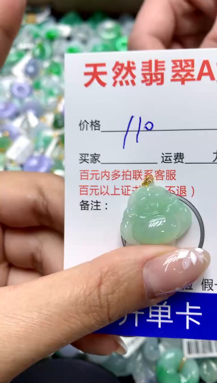 【闪购商品】翡翠颈饰18K金镶嵌111111111111111111