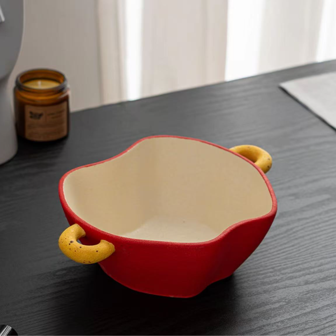 现代艺术IOXF系列餐具/纯手工绘陶瓷苹果8寸汤碗