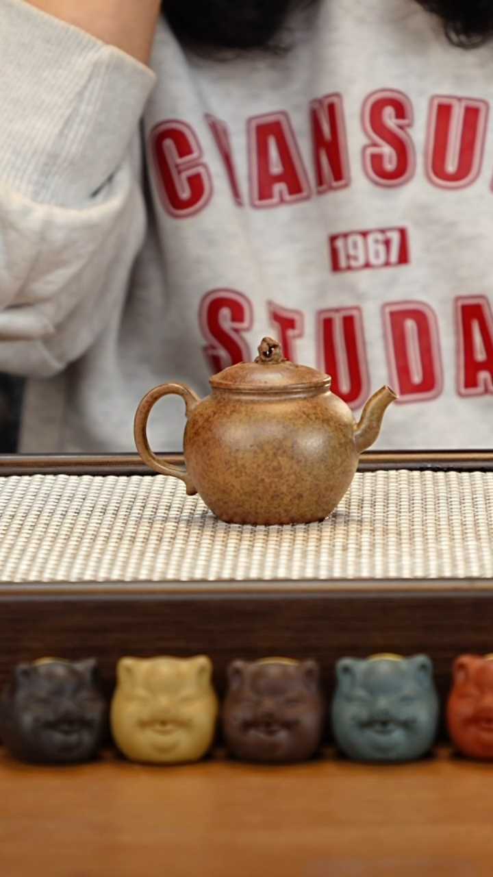 【闪购商品】紫砂茶壶柴烧小团圆70cc