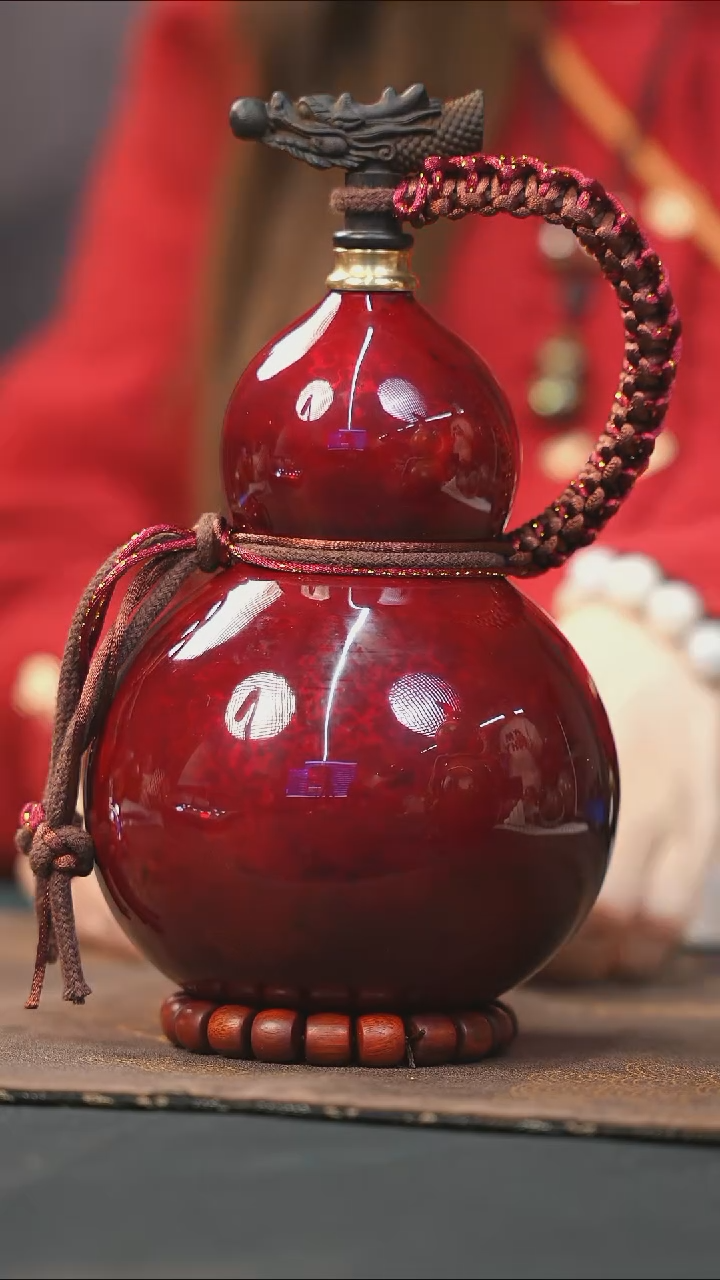 【闪购商品】WH196漆艺酒葫芦不包手串及旋转底座