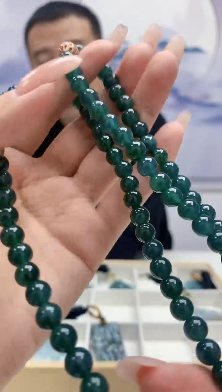 定制翡翠未镶嵌4898kk-毛货珠链78