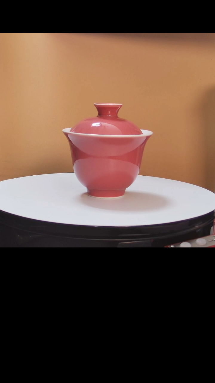 【闪购商品】盖碗玫红两才盖碗