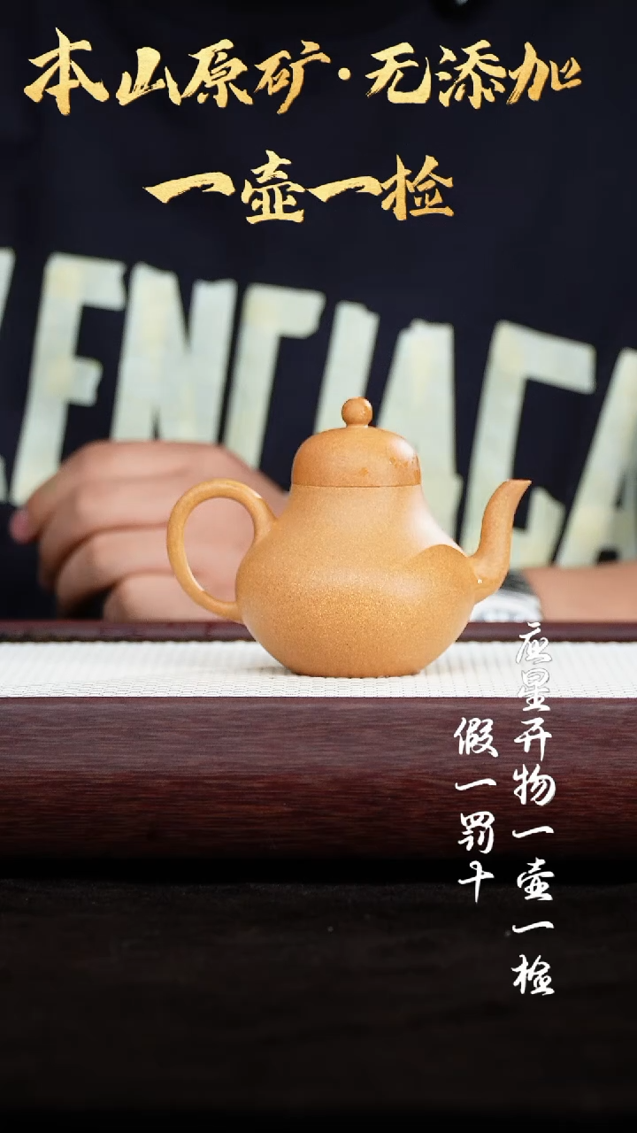 【闪购商品】紫砂茶壶至纯老宕口黄金段 思婷 170cc