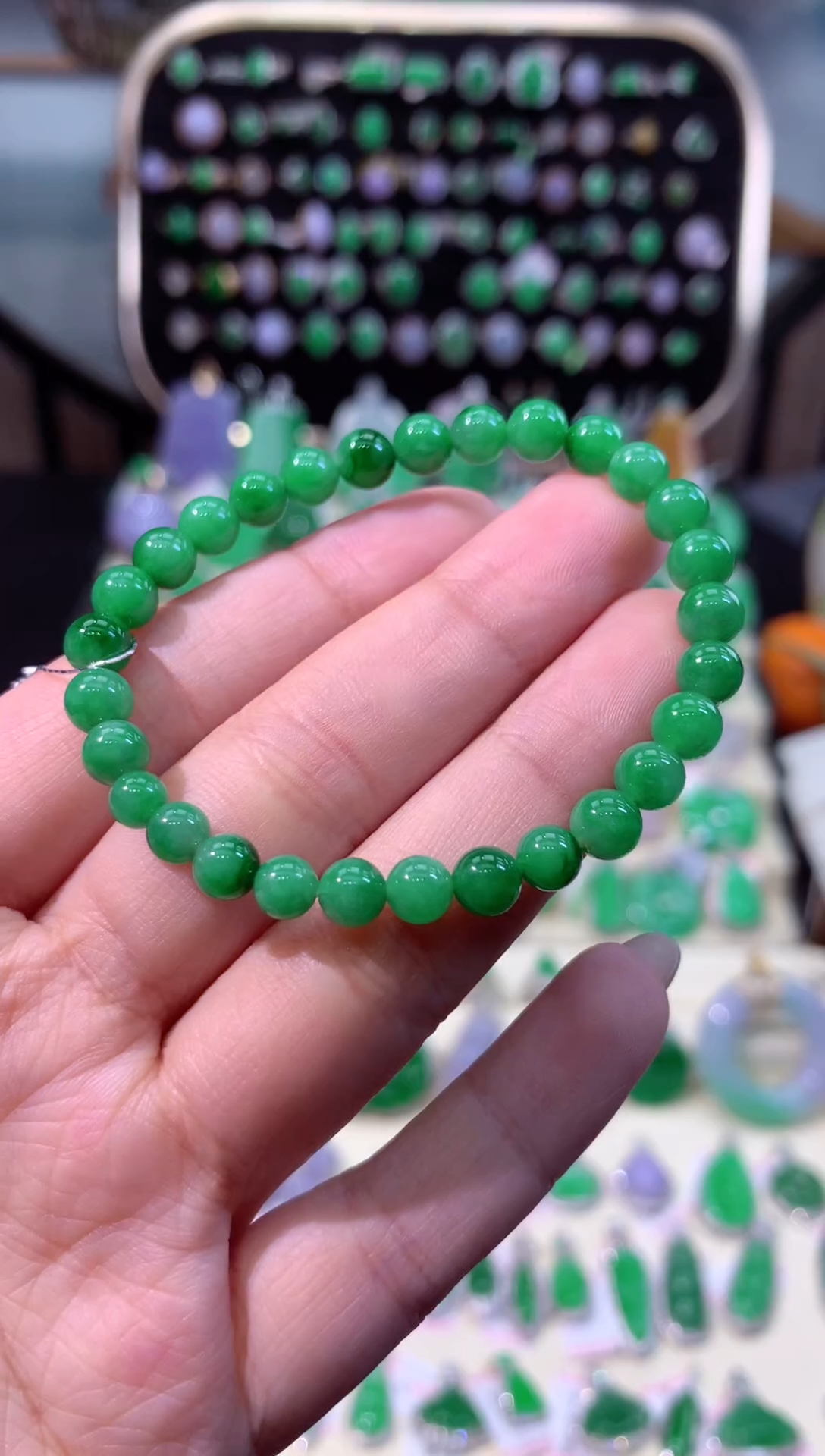 【闪购商品】翡翠手串未镶嵌缅甸天然A货翡翠