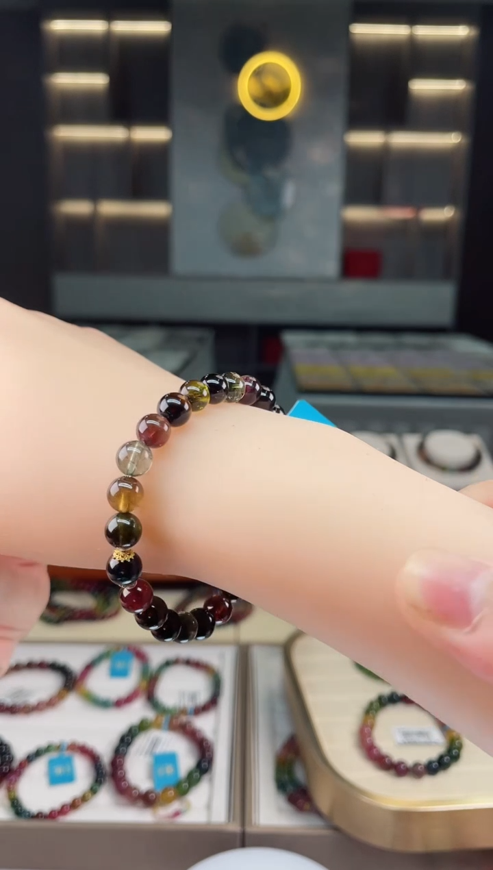 【闪购商品】碧玺收藏级单圈手串7mm+未镶嵌（多样性发一条）Y