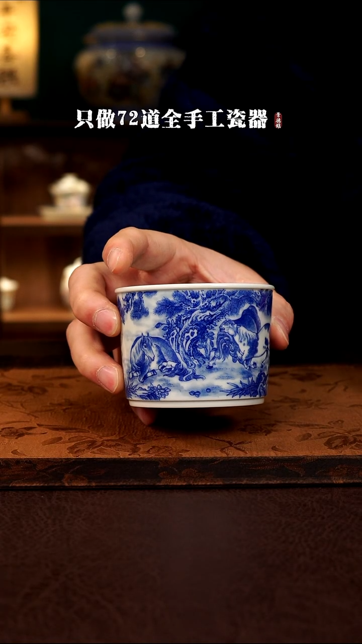 摆件陶清*景德镇现代手工手绘陶瓷