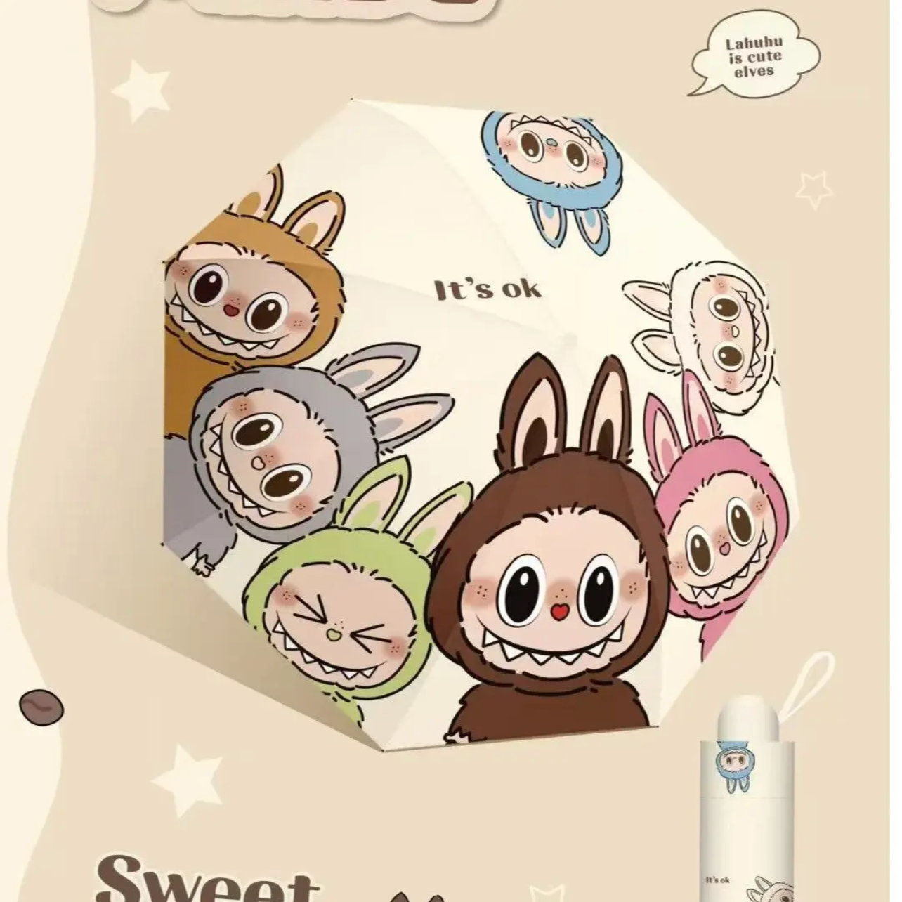 萌卡通雨伞便携伞