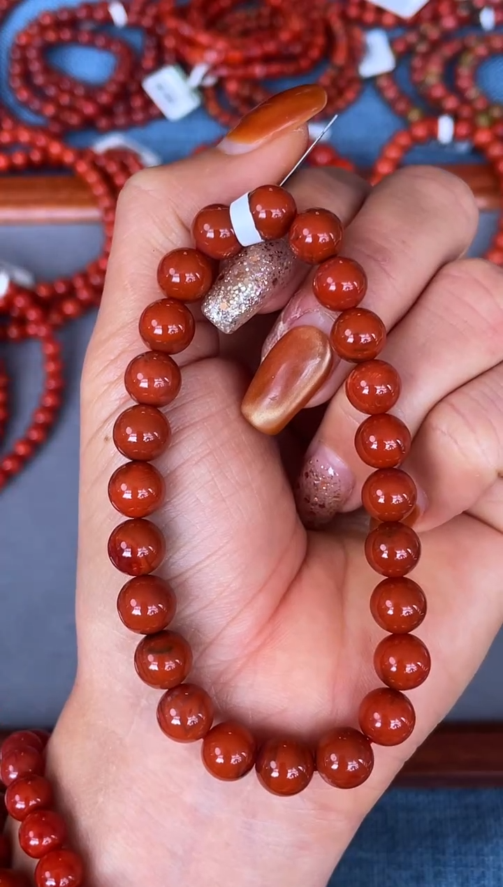 未镶嵌手串南红玛瑙N51凉山瓦西料单圈