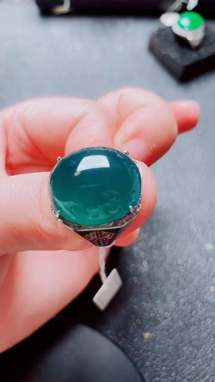 银S925镶嵌戒指翡翠1111