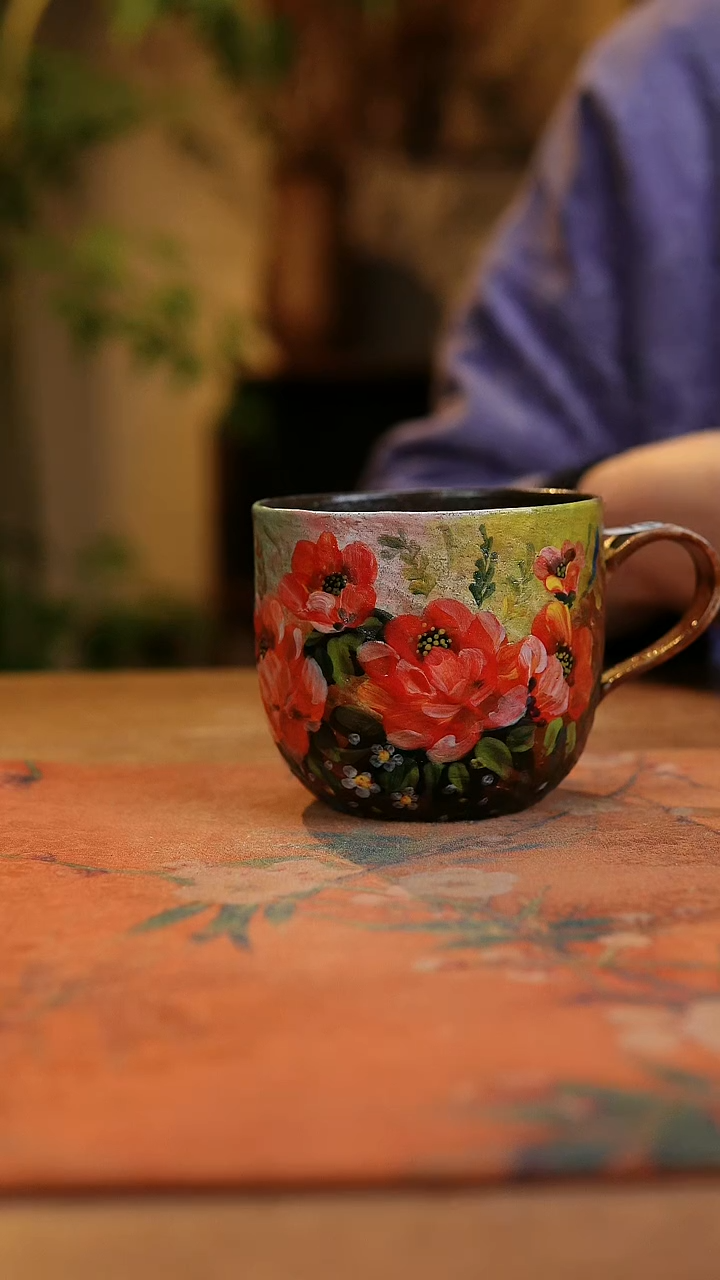 【闪购商品】瓷片1973景德镇手工手绘釉下彩高温瓷