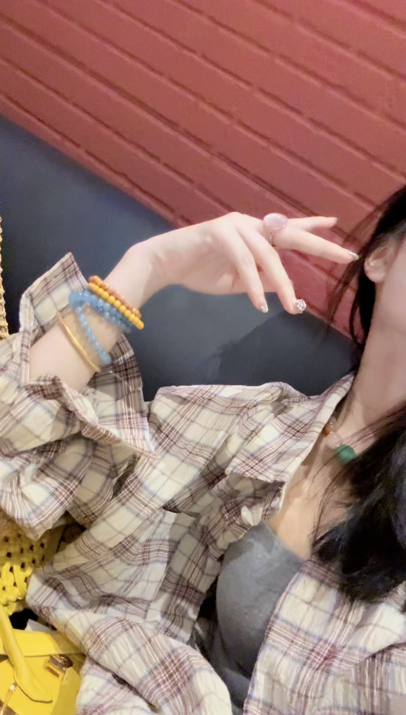 李豆儿 小众定制 格子衬衣