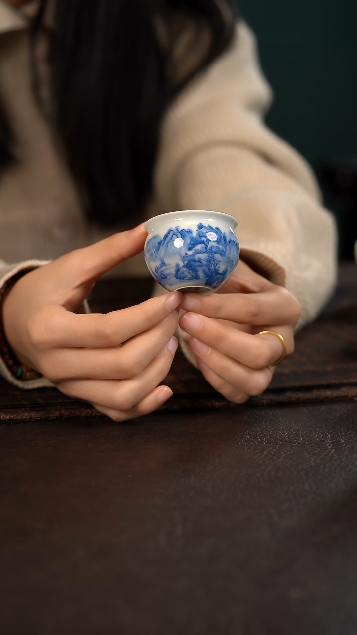 【闪购商品】杯聚澜堂山水小缸杯