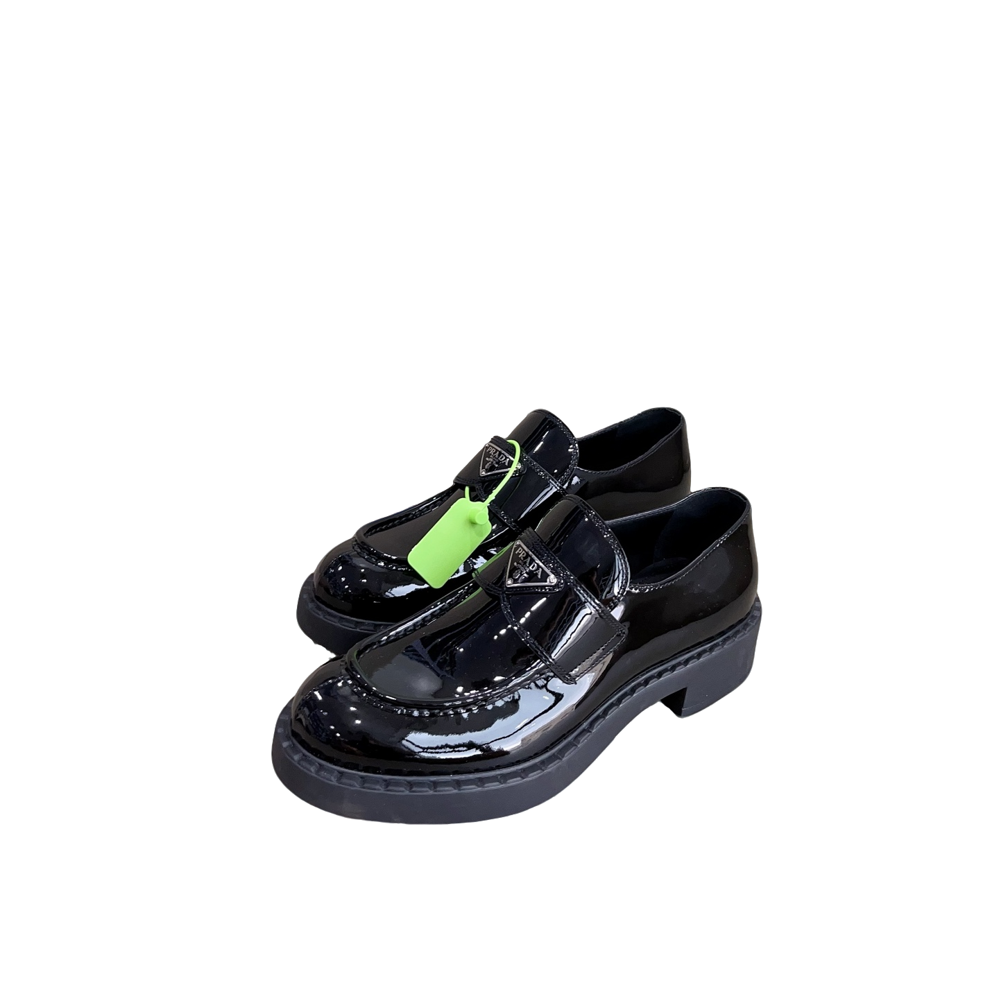 未使用 Prada/普拉达  金属三角标乐福鞋全新41码配盒 d5260