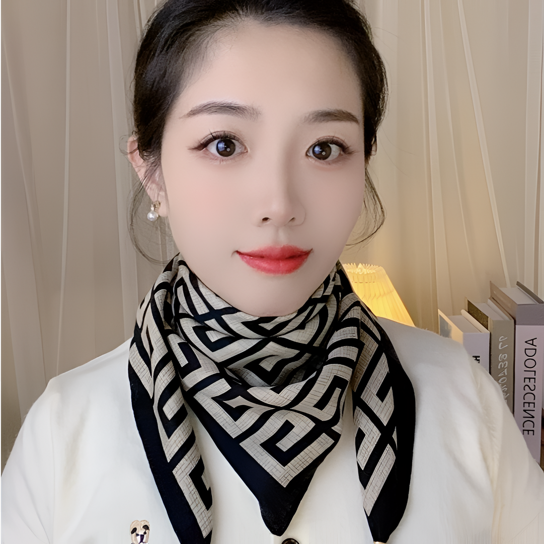 2025春季旅游气质感巨减龄保暖防风护颈磁扣围巾百搭围脖高贵丝巾