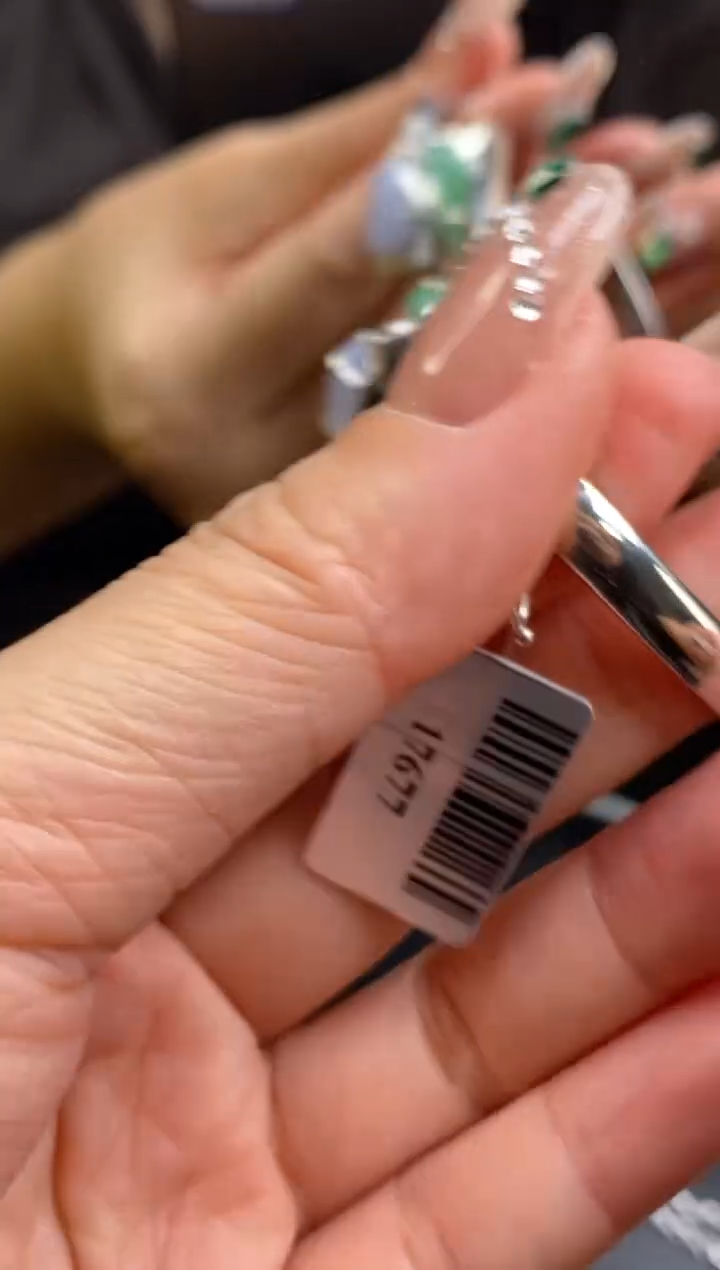 颈饰银S925镶嵌翡翠净货17677