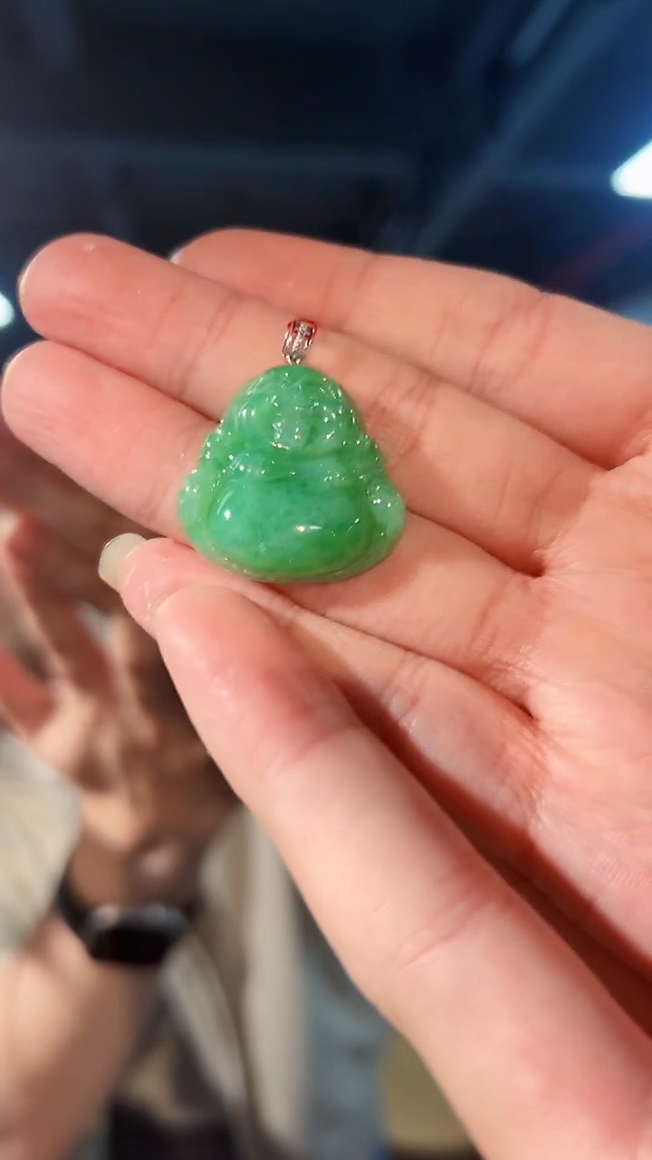 【闪购商品】翡翠颈饰18K金镶嵌缅料A货/支持复检/一件