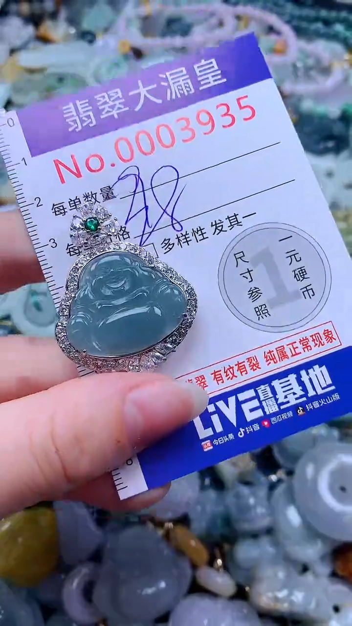 翡翠未镶嵌吊坠(不含链)3935