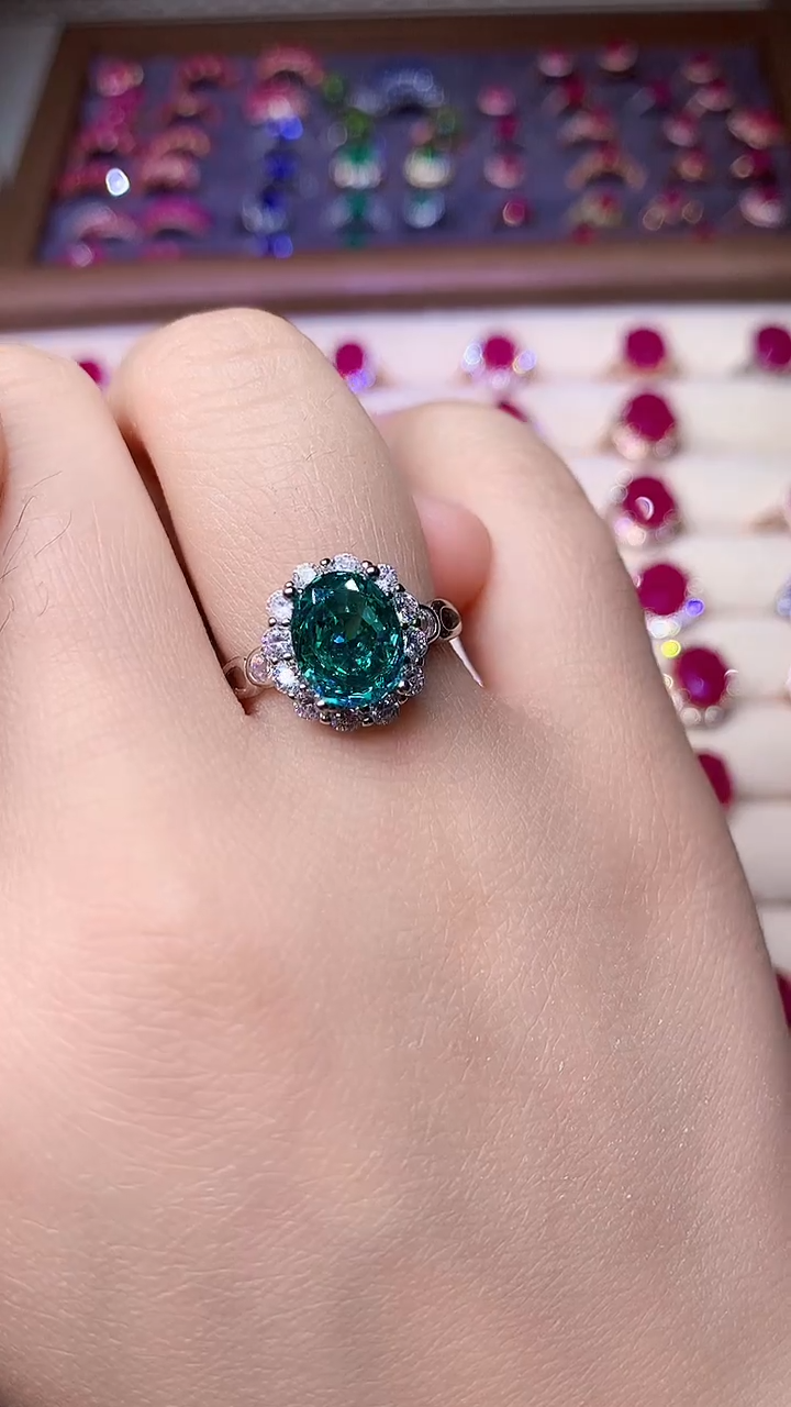 【闪购商品】碧玺戒指银S925镶嵌00000