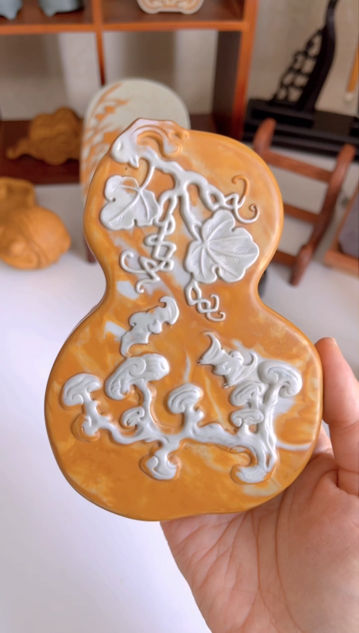 【闪购商品】松花石原石雕刻 葫芦砚