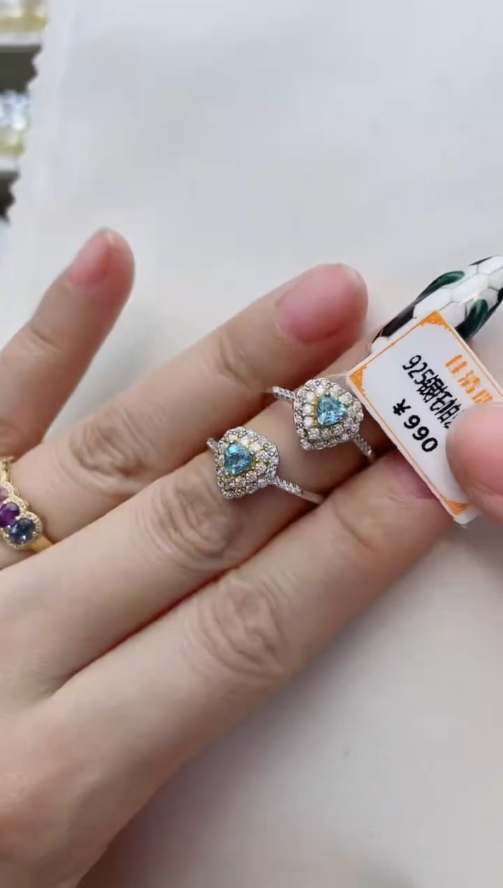 【闪购商品】托帕石戒指银S925镶嵌A101商品多样性发其一