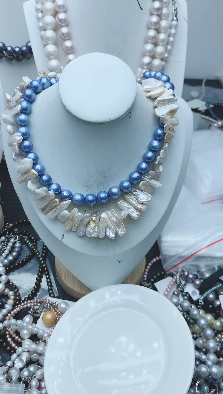 【闪购商品】淡水珍珠颈饰钛钢1