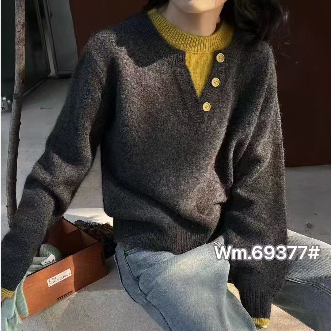 69377 X 秋冬新款女士假两件针织衫 F80 三楼