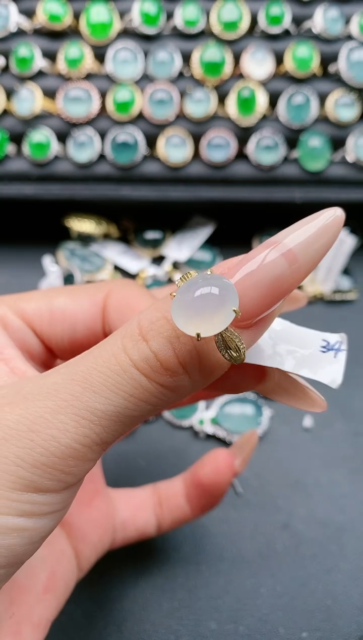 【闪购商品】翡翠戒指银S925镶嵌1111111