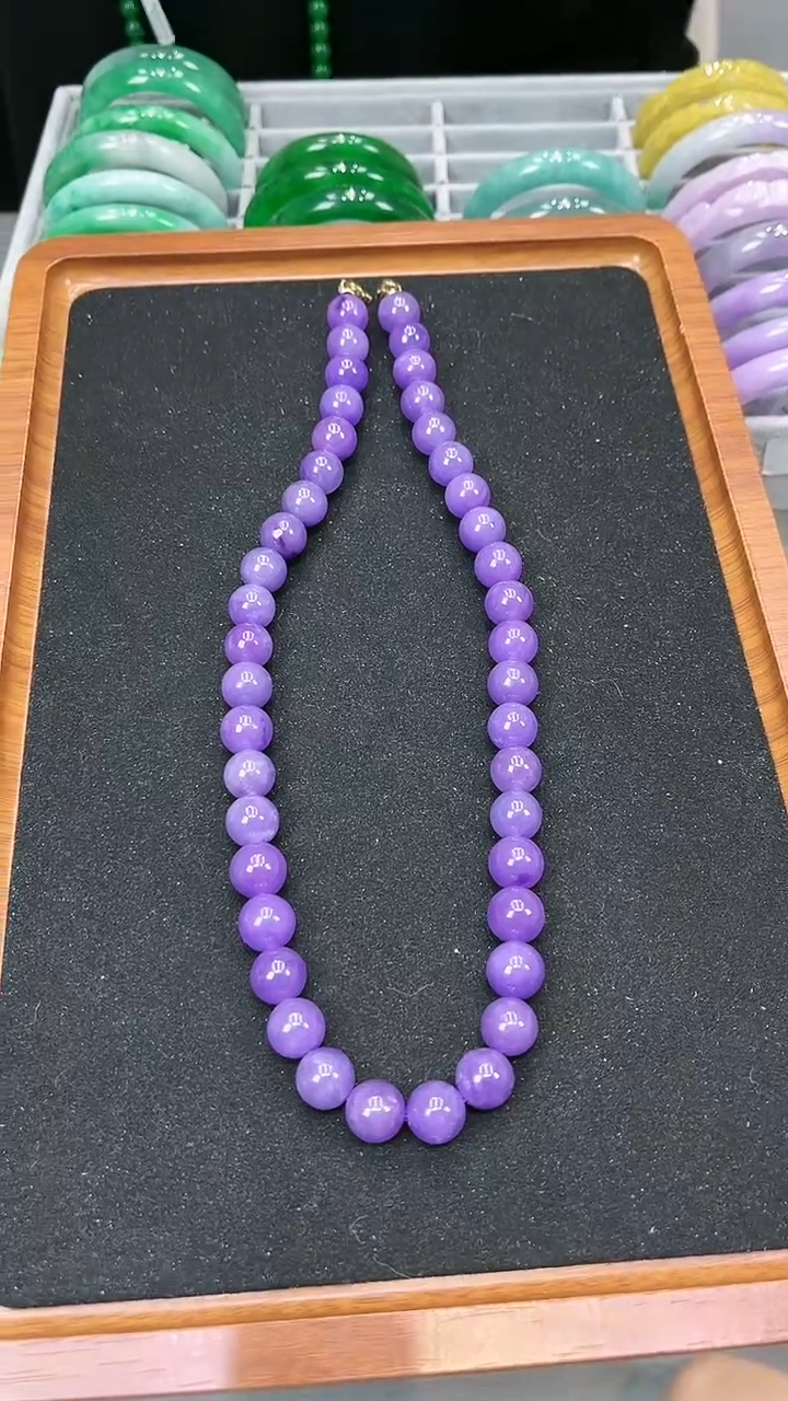 【闪购商品】砖雕H72 紫罗兰项链 卡13mm