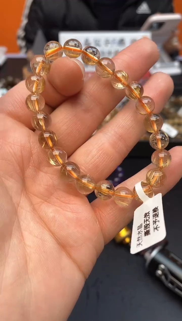 【闪购商品】水晶手链未镶嵌92 金发8mm