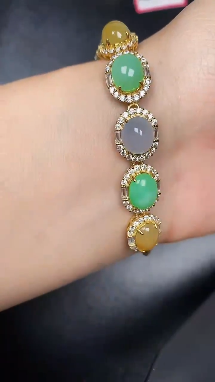 银S925镶嵌戒指翡翠3490