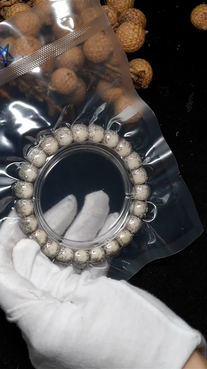 手串星月菩提10*9骨瓷白-S10-1