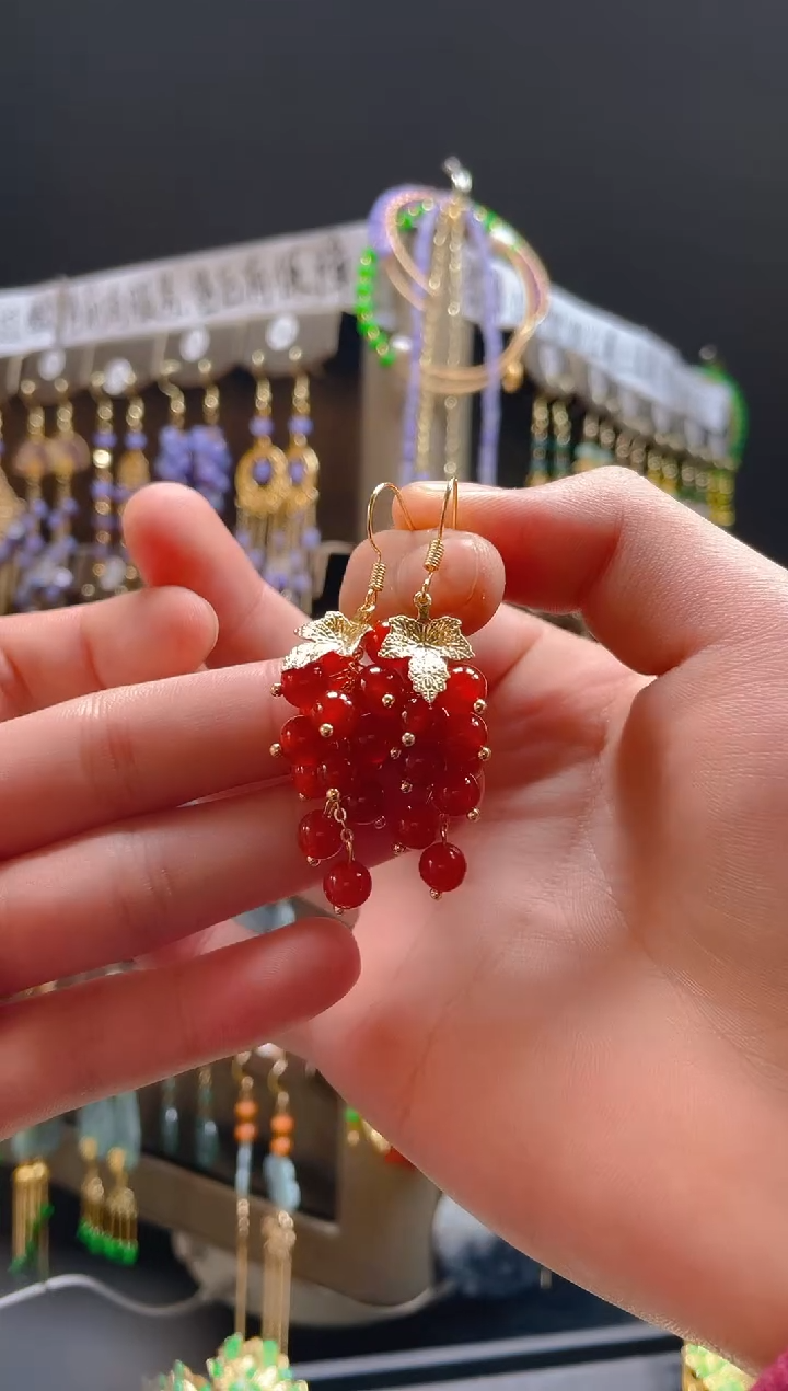 【闪购商品】玛瑙/玉髓耳饰合金013玛瑙饰品