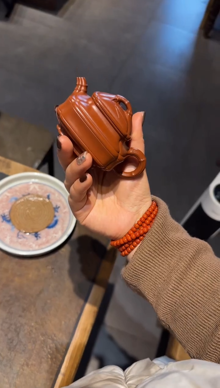 【闪购商品】紫砂茶壶双线竹鼓