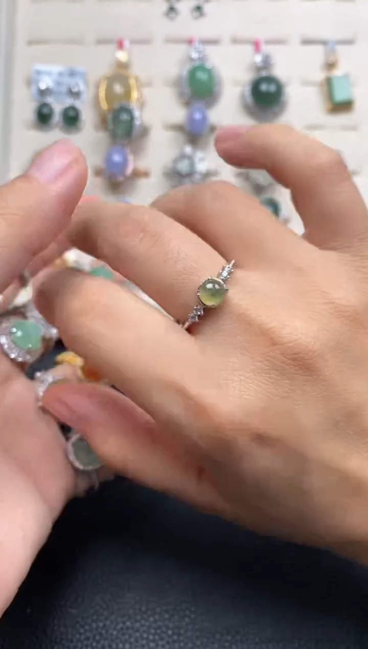 【闪购商品】翡翠戒指银S925镶嵌11111