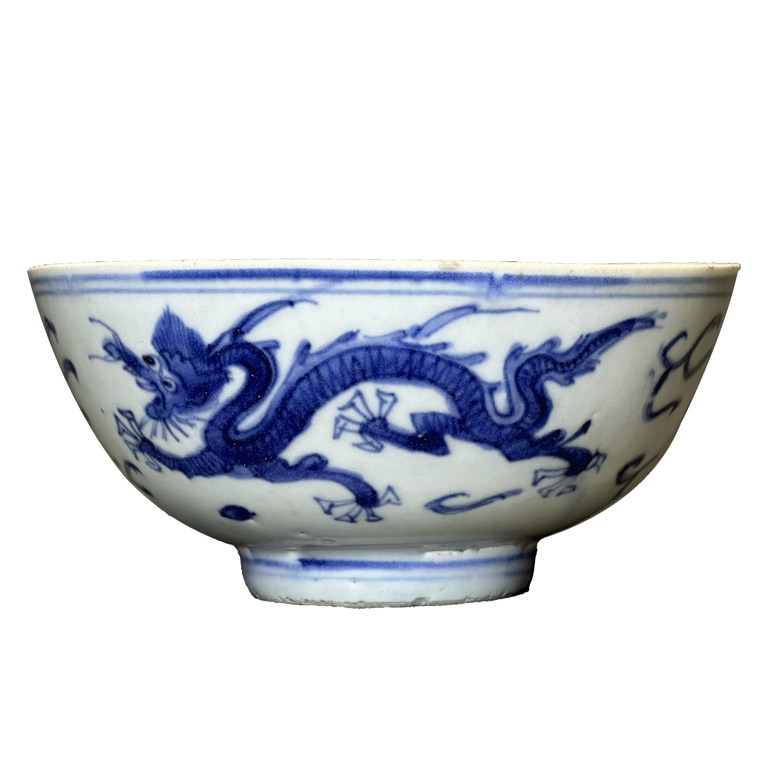 25028112y青花双龙赶珠纹碗