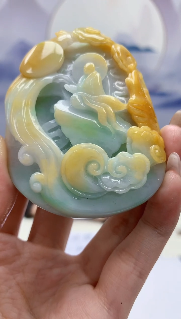 【闪购商品】定制翡翠未镶嵌4852jw-毛货挂件赠珠链85